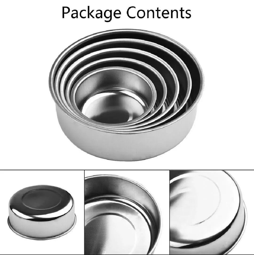 5 Pcs Stainless Steel Bowl Set
