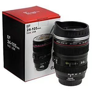Camera Lens Coffee Mug – Stainless Steel