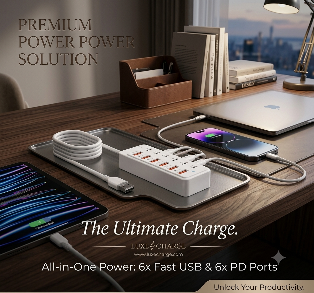 Ultra-Fast 12-in-1 Charging Station | Multi-Port USB & Type-C Hub