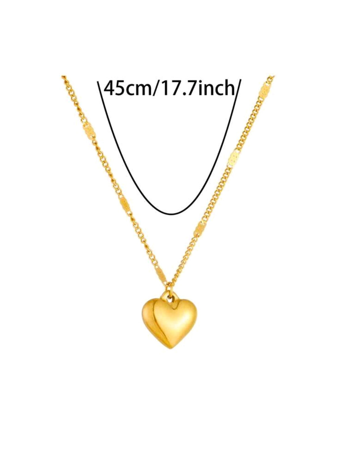 Premium Gold Plated Heart Necklace | Perfect Gift for Women & Girls