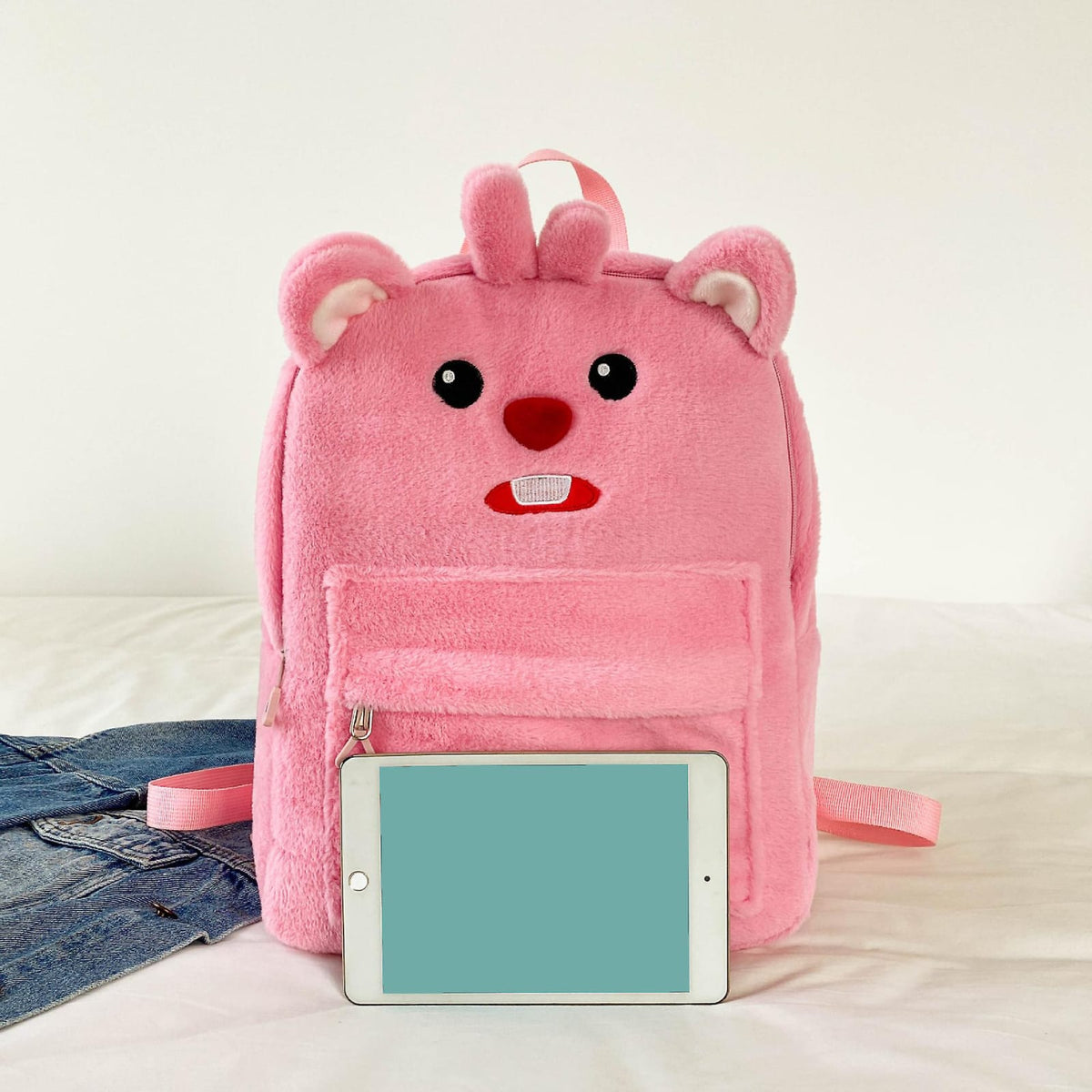 Cute Bunny Plush Backpack – Fluffy School Bag