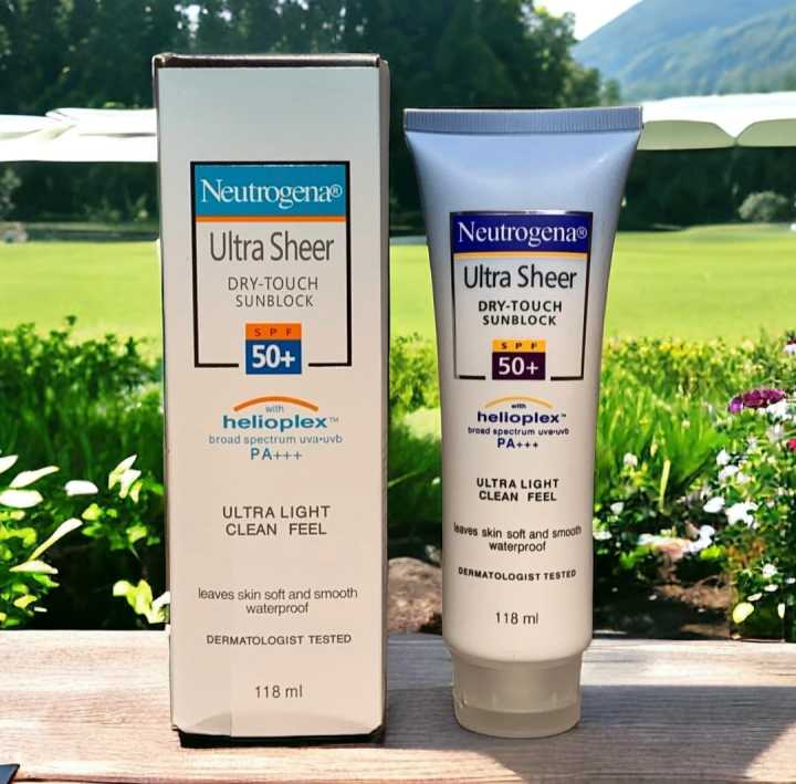 Neutrogena Ultra Sheer Sunscreen Lotion – SPF Protection, 118ml