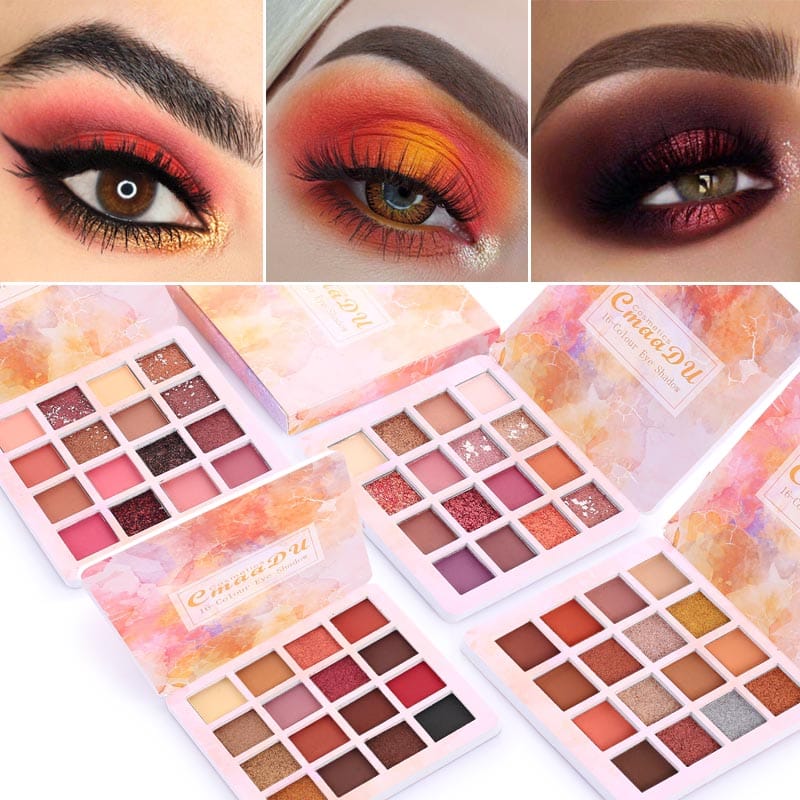 16 Color Eyeshadow Palette – Matte & Shimmer Multi-Color Eye Shadow Kit
