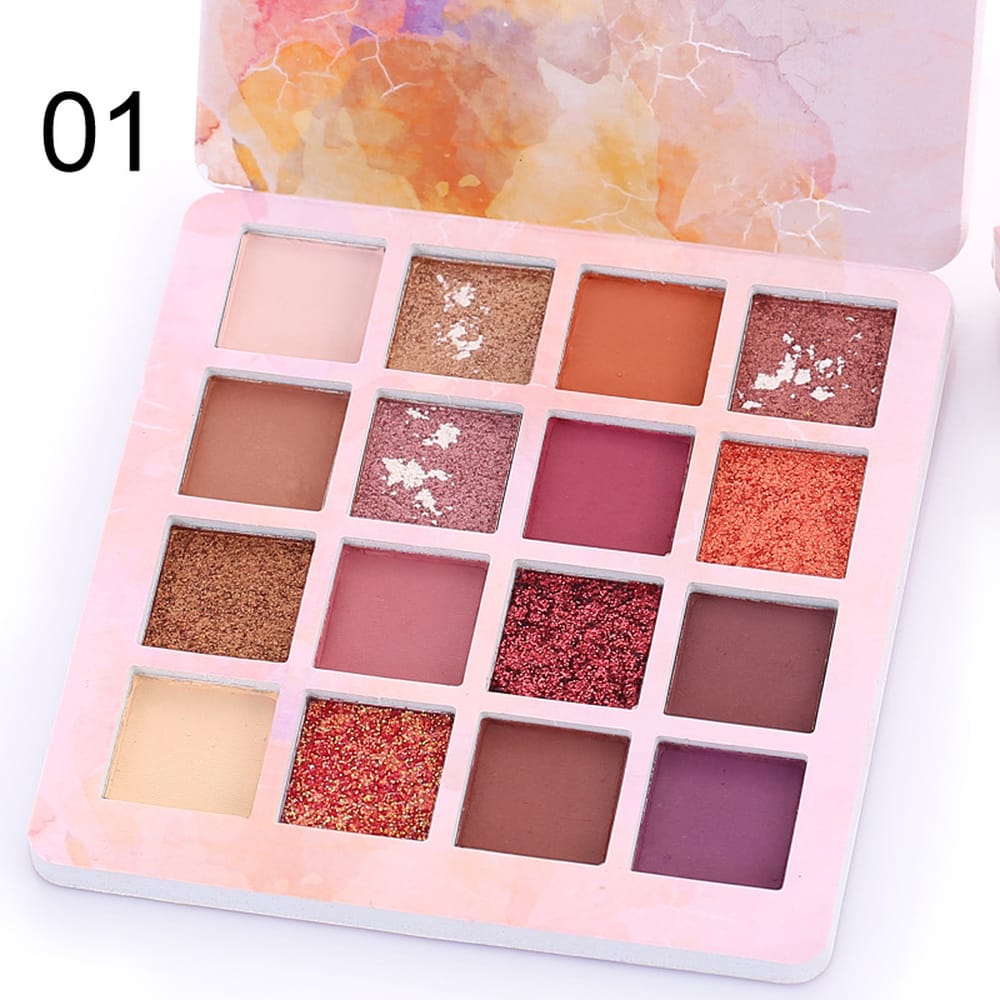 16 Color Eyeshadow Palette – Matte & Shimmer Multi-Color Eye Shadow Kit