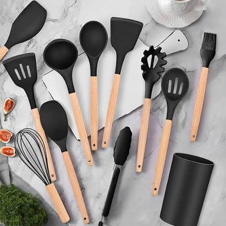 12 Pcs Heat Resistant Silicone Kitchen Tools Set