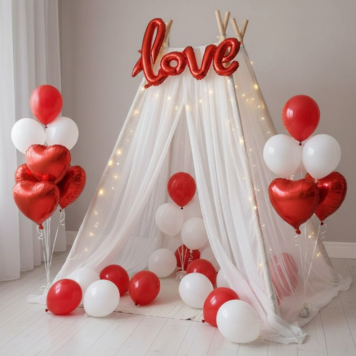 32 Pcs Romantic Tent Decoration Set with LED Lights