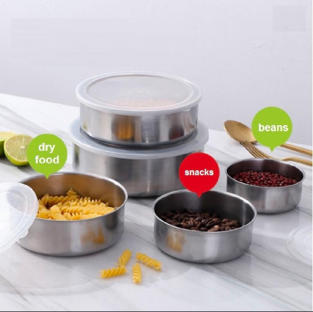 5 Pcs Stainless Steel Bowl Set
