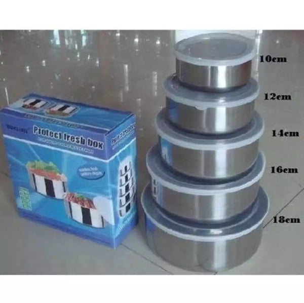 5 Pcs Stainless Steel Bowl Set