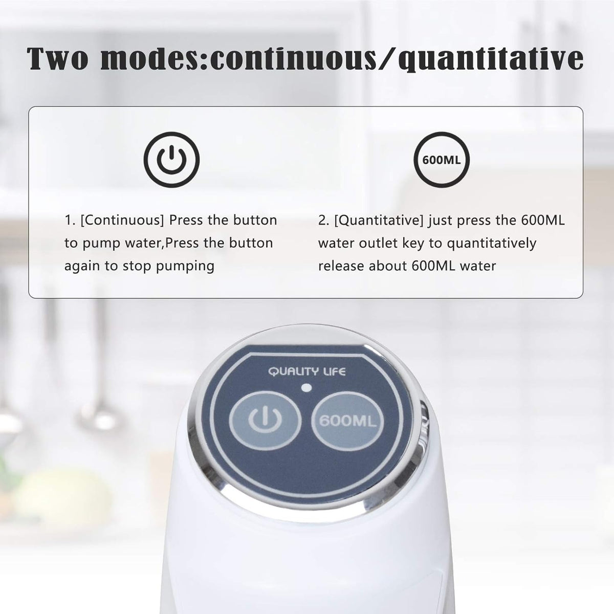 Rechargeable Touch Water Dispenser Pump
