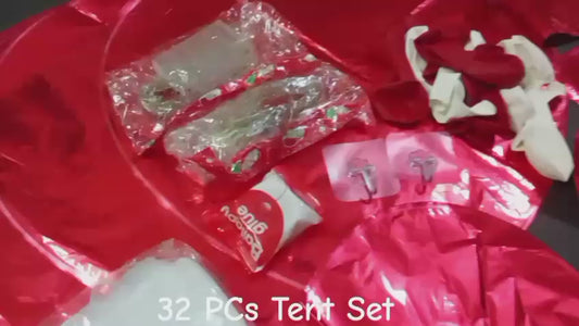 32 Pcs Romantic Tent Decoration Set with LED Lights